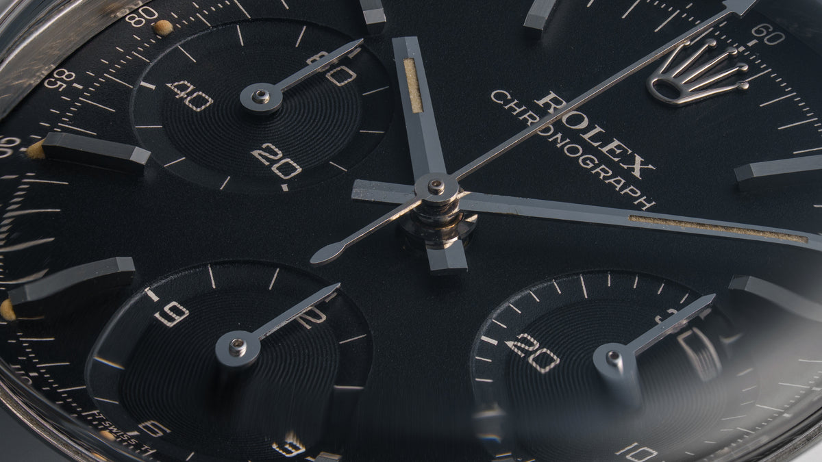 6238, Black Galvanic Dial, 'Pre-Daytona' Chronograph, Steel