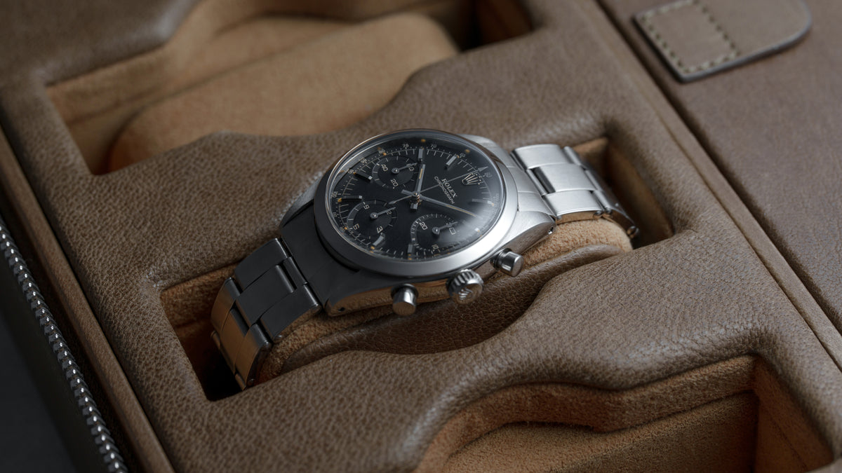 6238, Black Galvanic Dial, 'Pre-Daytona' Chronograph, Steel