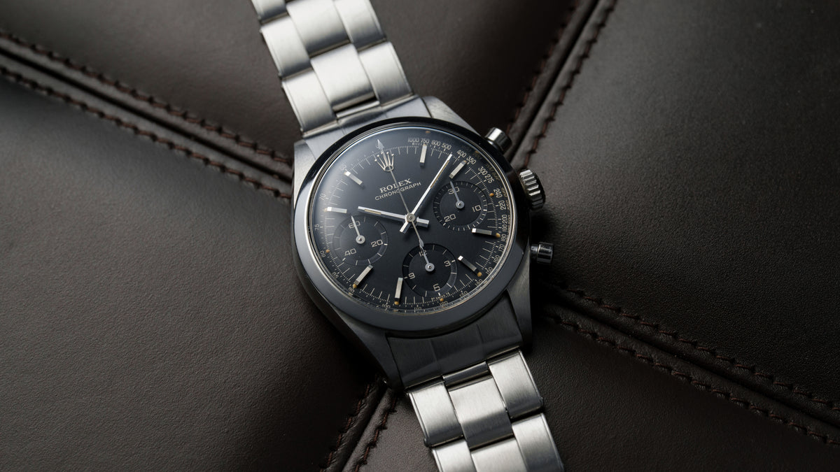 6238, Black Galvanic Dial, 'Pre-Daytona' Chronograph, Steel