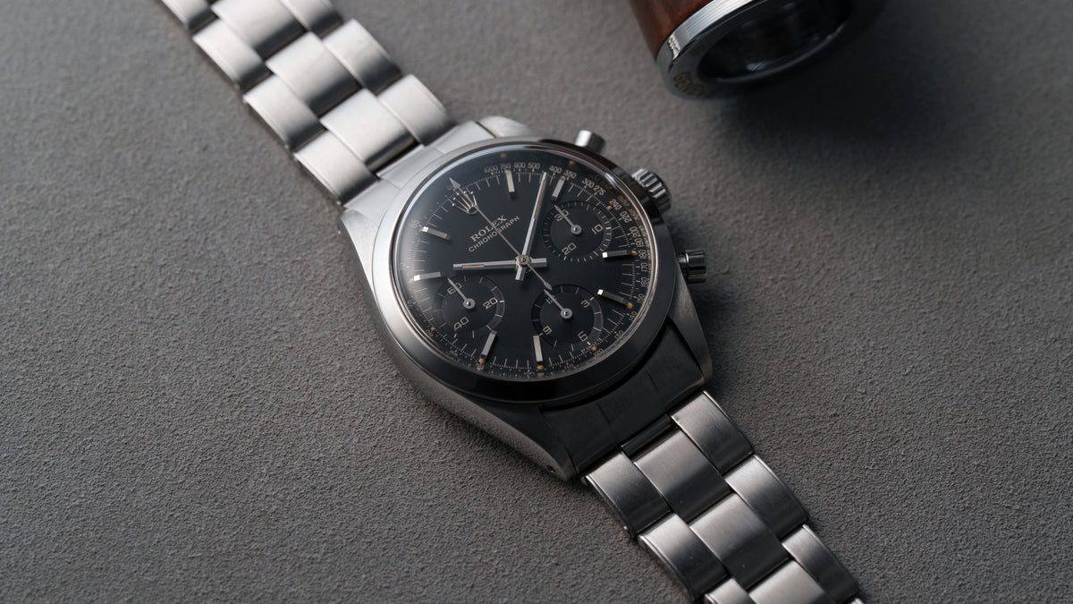 6238, Black Galvanic Dial, 'Pre-Daytona' Chronograph, Steel