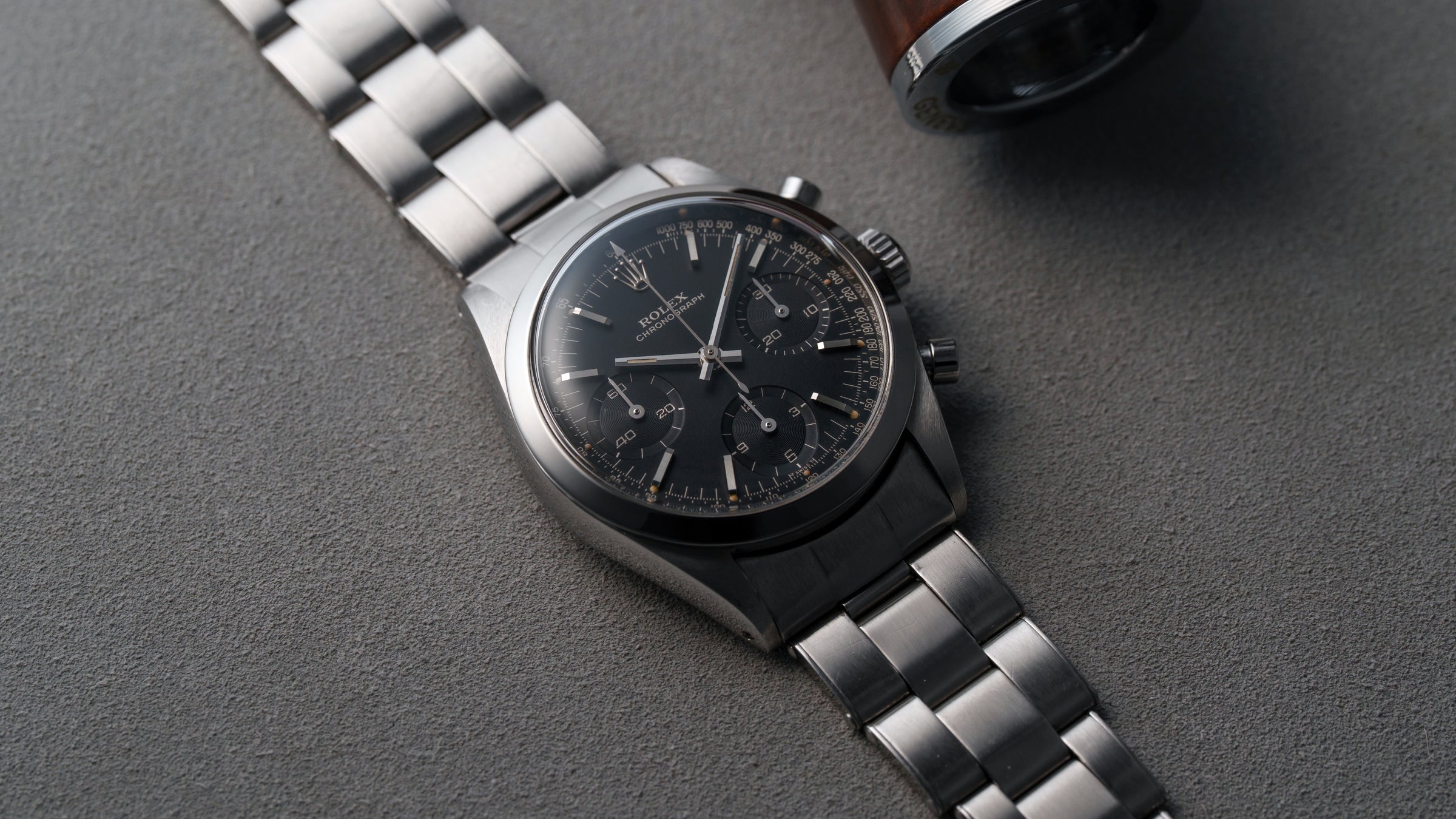6238, Black Galvanic Dial, 'Pre-Daytona' Chronograph, Steel