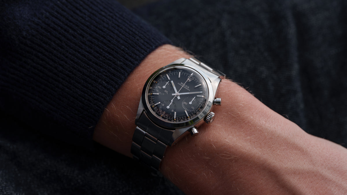 6238, Black Galvanic Dial, 'Pre-Daytona' Chronograph, Steel