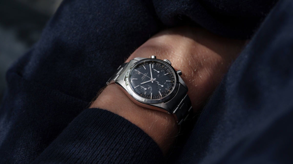 6238, Black Galvanic Dial, 'Pre-Daytona' Chronograph, Steel