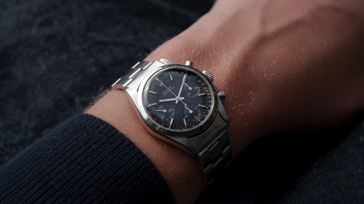 6238, Black Galvanic Dial, 'Pre-Daytona' Chronograph, Steel