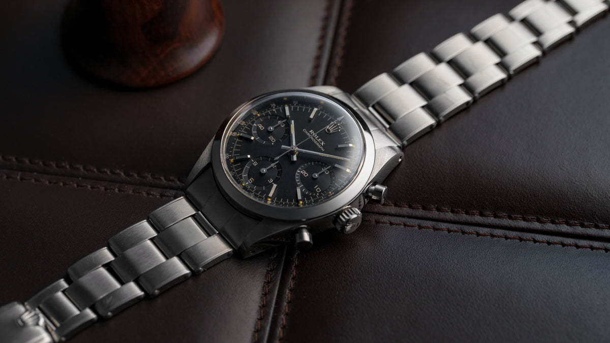 6238, Black Galvanic Dial, 'Pre-Daytona' Chronograph, Steel