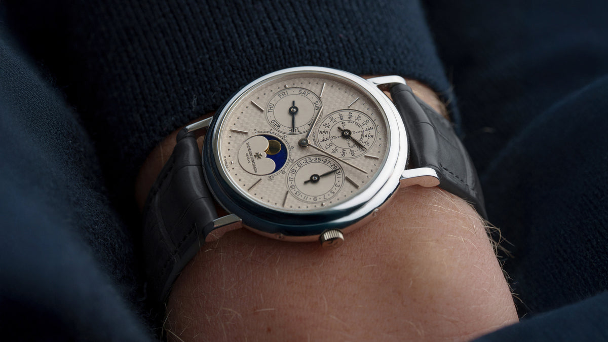 43031, Perpetual Calendar, 'Vieux Panier’ Guilloché Dial, Platinum