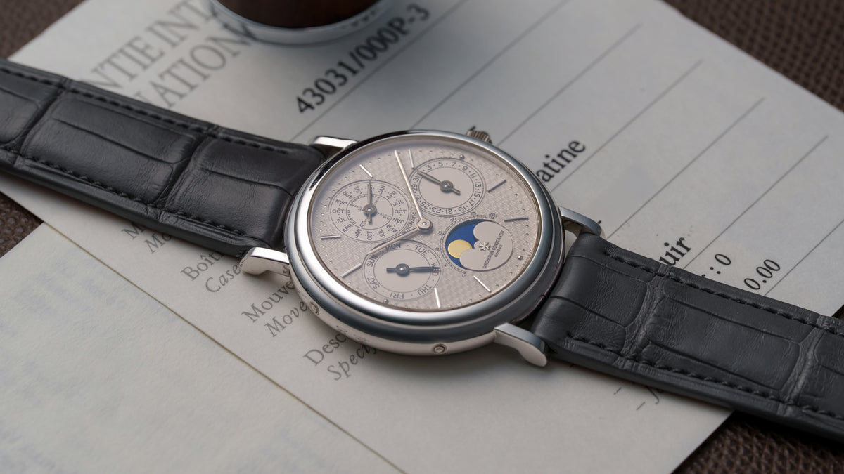 43031, Perpetual Calendar, 'Vieux Panier’ Guilloché Dial, Platinum