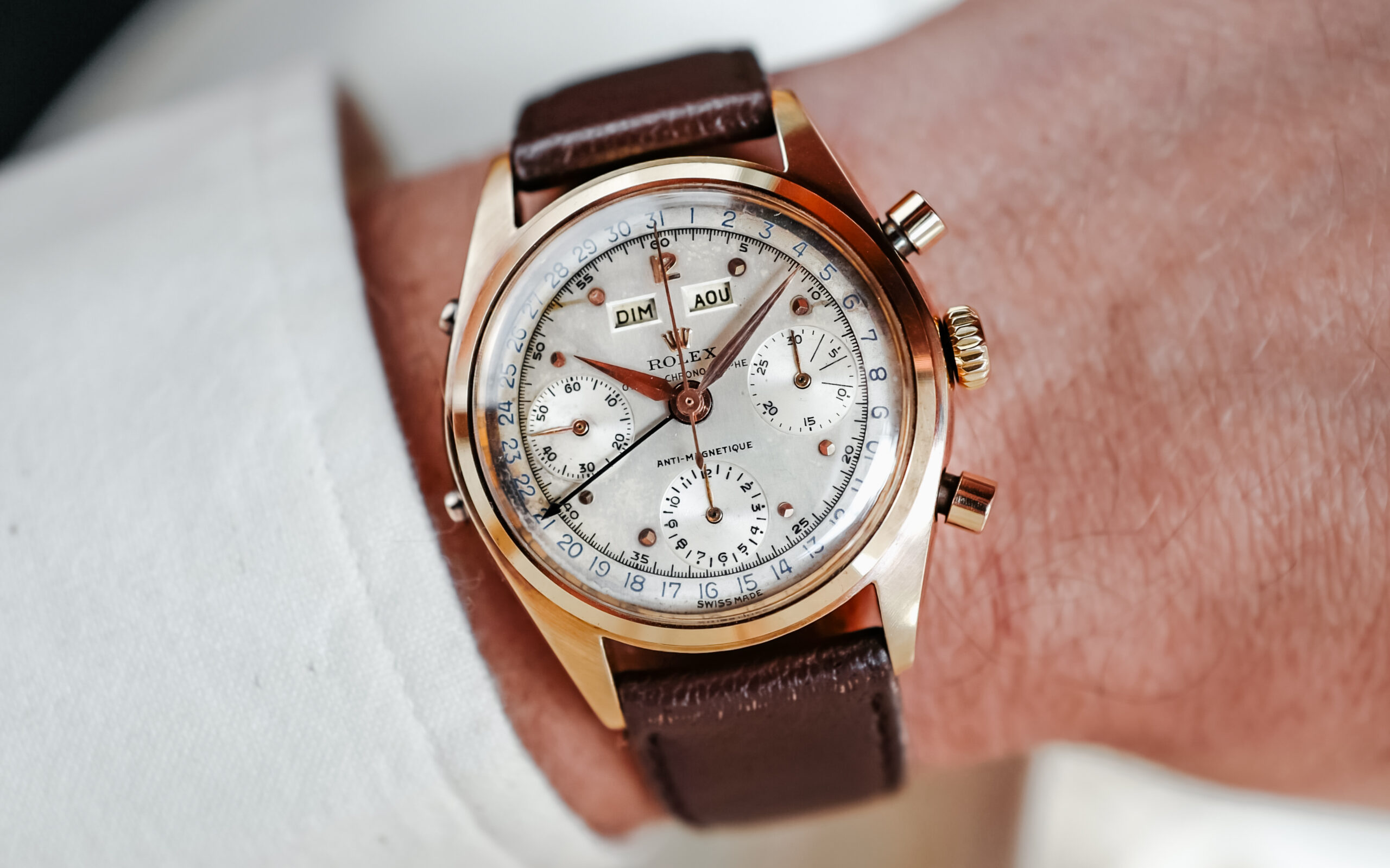 ‘Jean-Claude Killy’ 6036 Rolex Datocompax in Rose Gold | Hairspring