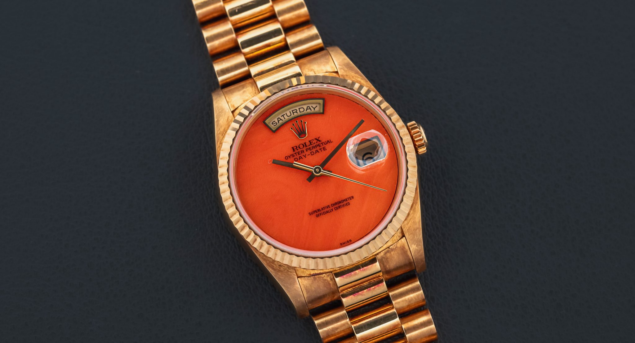 Rolex-Day-Date-Coral-Dial-18238