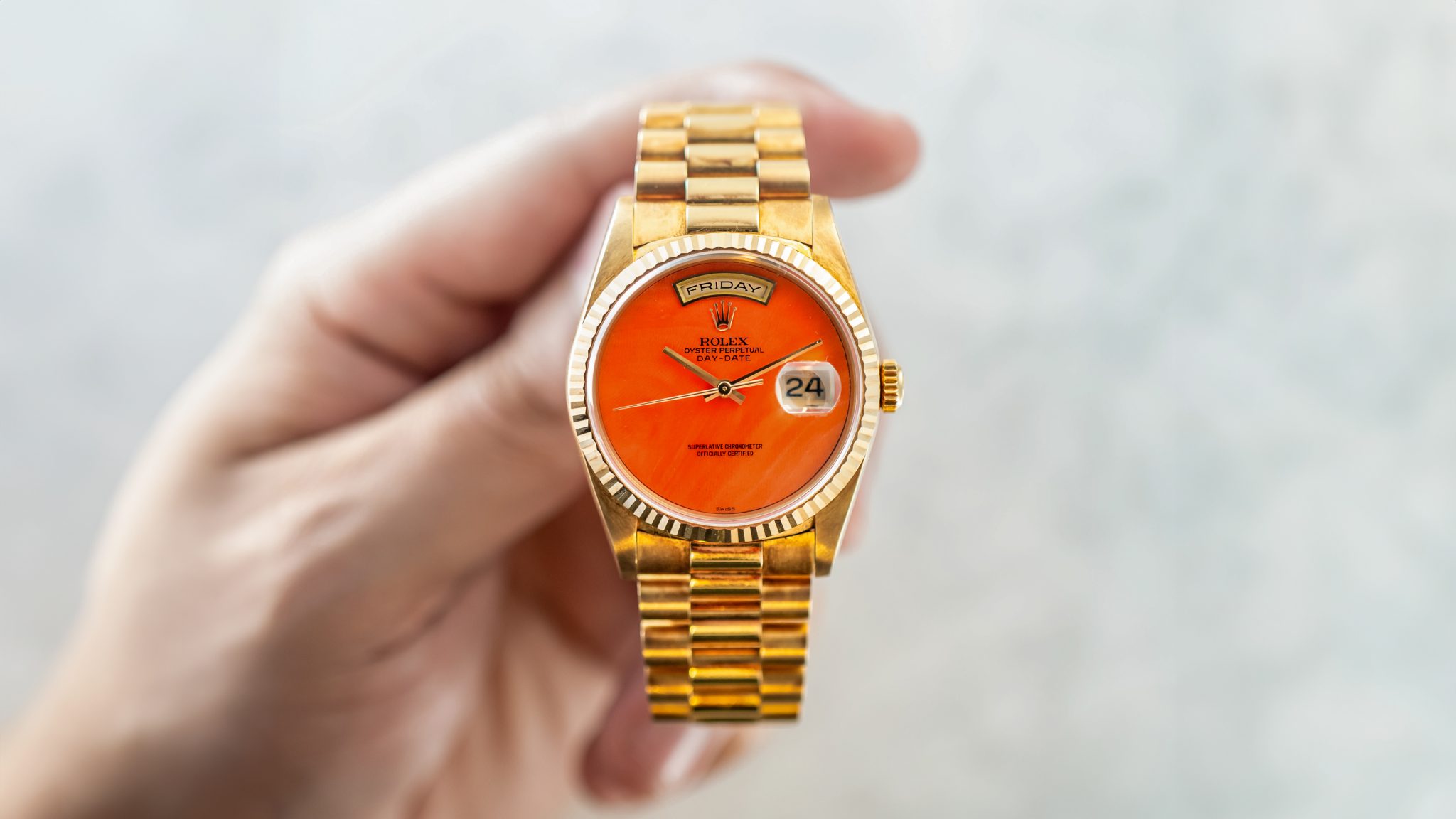 Rolex-Day-Date-Coral-Dial-18238