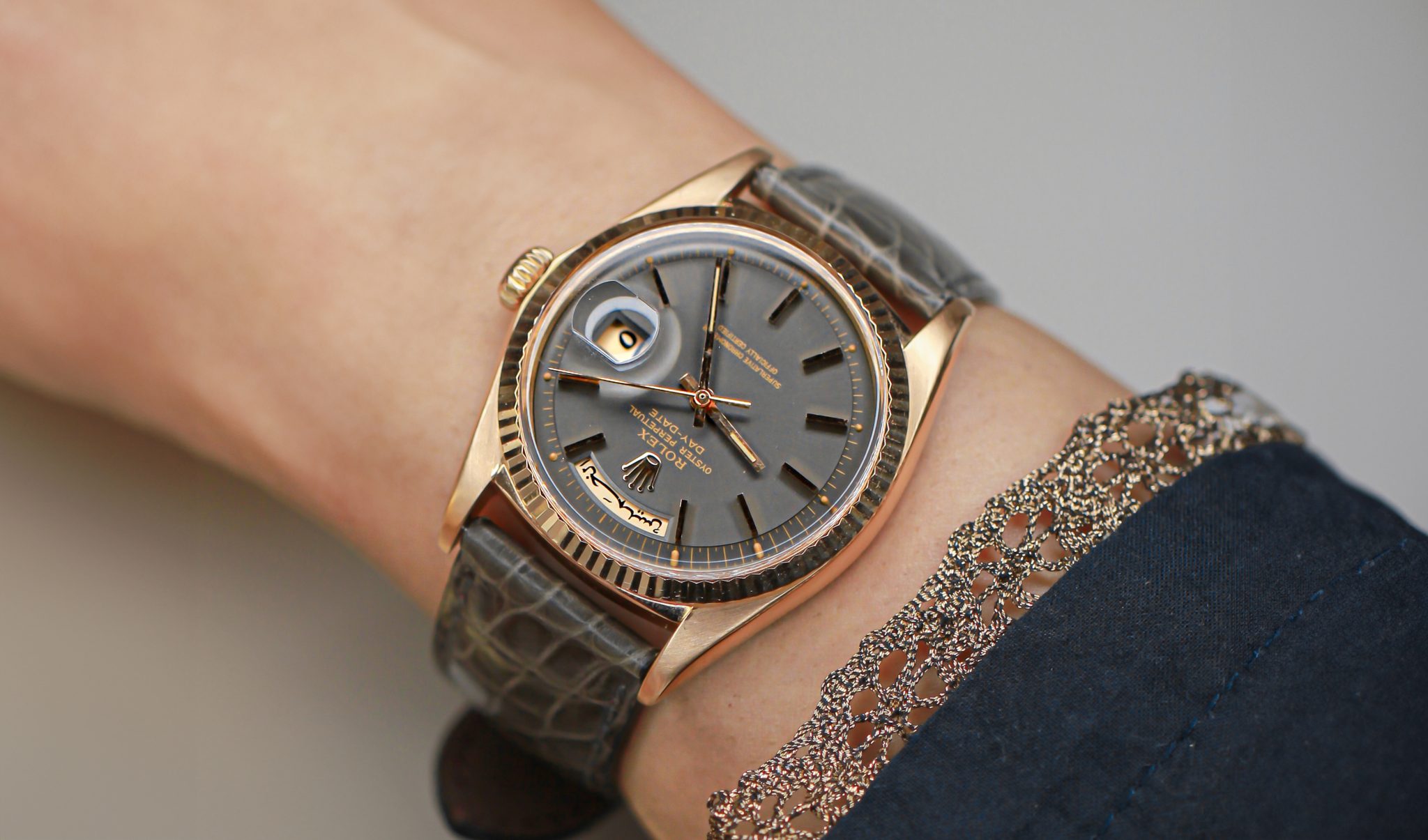 Rolex-1803-Day-Date-Pink-Gold-Grey-Dial